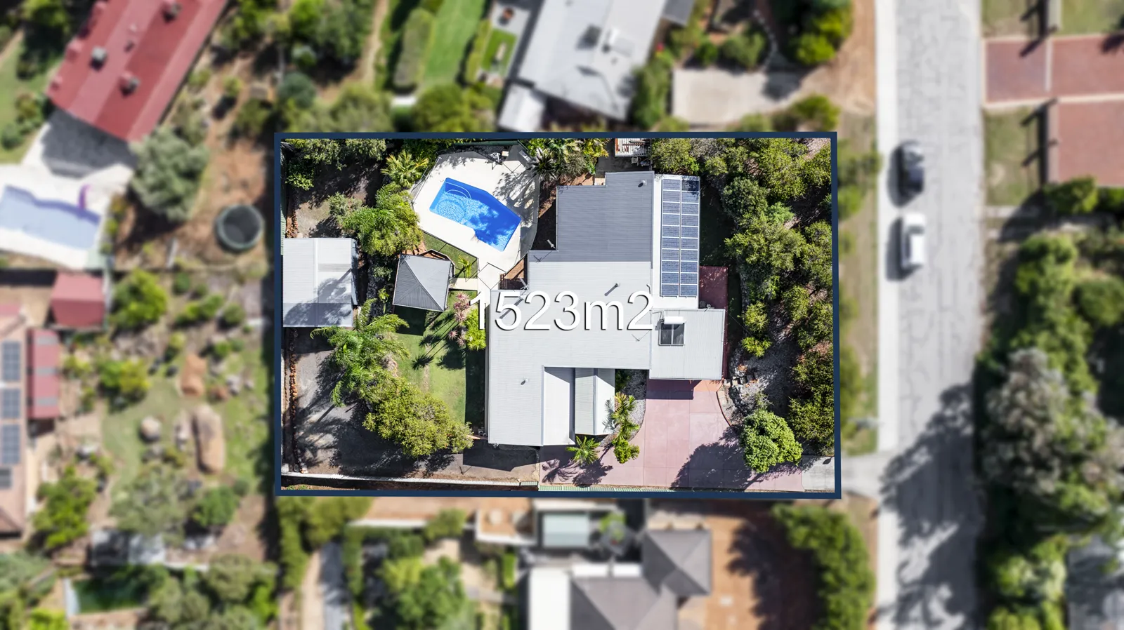 Drone photograph of a Perth property showing the block and surrounding streets