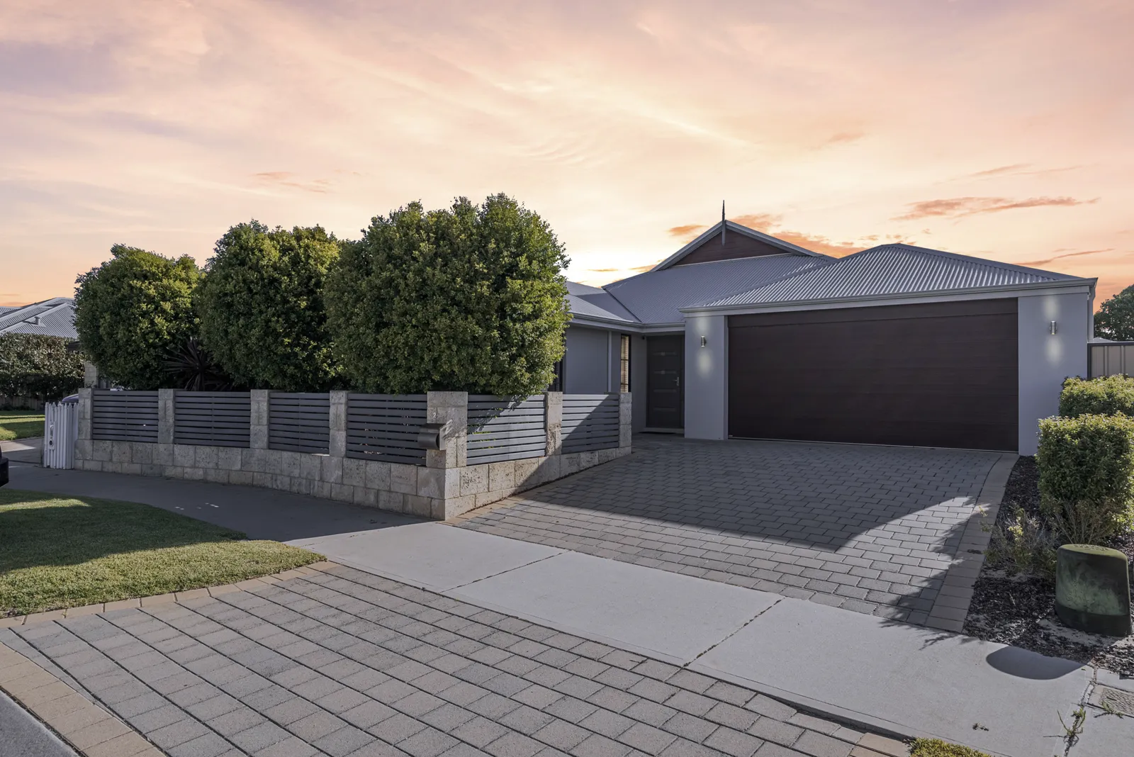 Day to dusk conversion of a Perth property exterior photograph