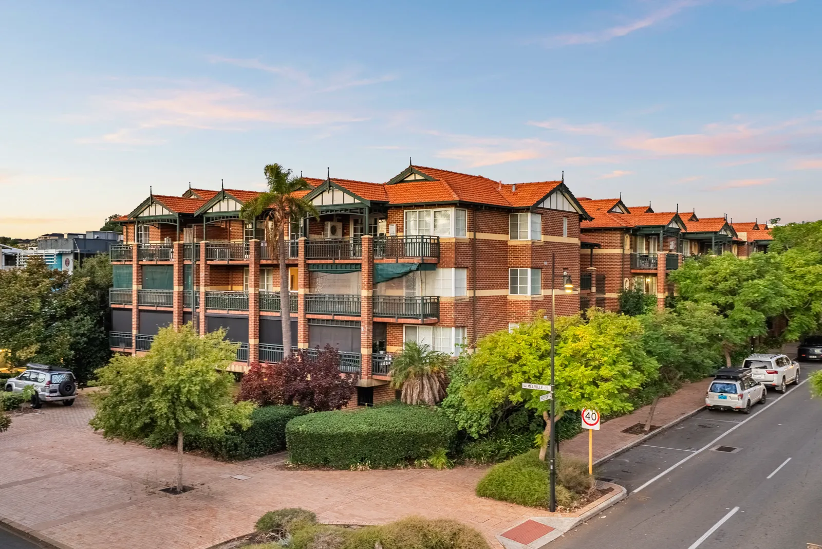 Golden hour exterior photograph of a Perth property listing